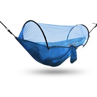 Hamac de camping et de randonnée en plein air avec moustiquaire, tissu parachute en nylon léger et haute résistance, capacité 1-2 personnes, 200 kg, 30-39 pieds