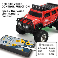 Coche RC Mini Portátil con Control por Voz Mejorado, Escala 1:64, Aleación, 2.4Ghz, Coche RC de Derrape Eléctrico, Camión de Metal Fundido a Presión con Control Remoto