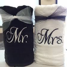 Serviettes en coton personnalisées blanches Flingertip - Souvenir de mariage, serviette pour la mariée - Product Image 3