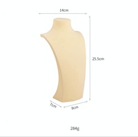 Présentoir à Colliers Jinsky Beige Trois Tailles – Support de Présentation de Bijoux Personnalisé pour Magasin et Vitrine