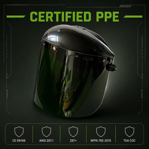 Protection faciale en PETG certifiée ANSI avec visière transparente pour le soudage, 100 pièces par carton - Product Image 6