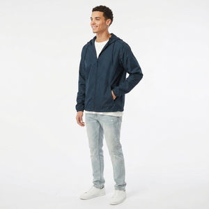 Chaqueta Anorak cortavientos con cremallera completa ligera y personalizada para hombre, chaqueta cortavientos de colores contrastantes de nailon para otoño 100% - Product Image 1