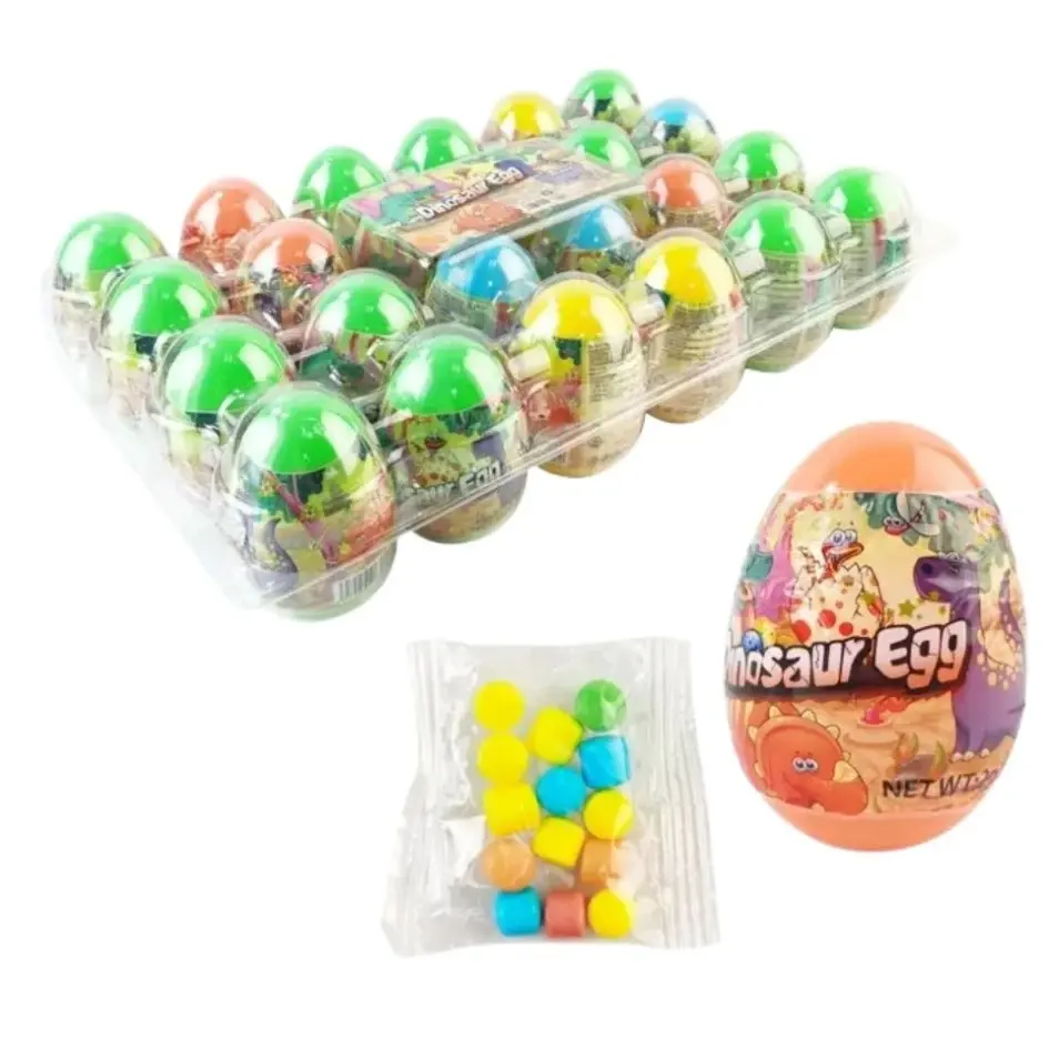 Private label wholesale Dinosaur egg hard candy toy