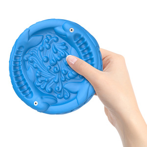 Juguete interactivo para perros con disco de goma para masticar, entrenamiento de dentición, azul, verde, naranja, 343g - Product Image 4