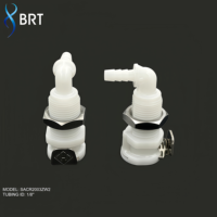 Raccord rapide CPC à valve d'arrêt intégrée en ligne pour montage sur panneau en plastique 1/4, connecteur rapide à déconnexion rapide, raccord de tuyauterie