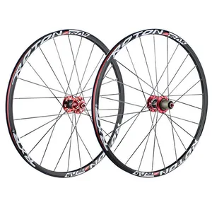 OEM/ODMカーボンハブホイールセットMTB26/27.5/29 "マウンテンバイクホイールリムQR100/135mmフロントリアホイールセットQR自転車部品