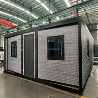 Maison conteneur préfabriquée modulaire pliable prête à l'emploi 40FT 30FT 20FT, Villa compacte portable extensible à double aile
