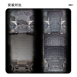 แผ่นป้องกันใต้ท้องรถ Ding Shili Hongqi E-Qm5 ทำจากอลูมิเนียมแมกนีเซียมอัลลอยด์ 3 ชิ้น ชุดป้องกันเครื่องยนต์ - Product Image 1