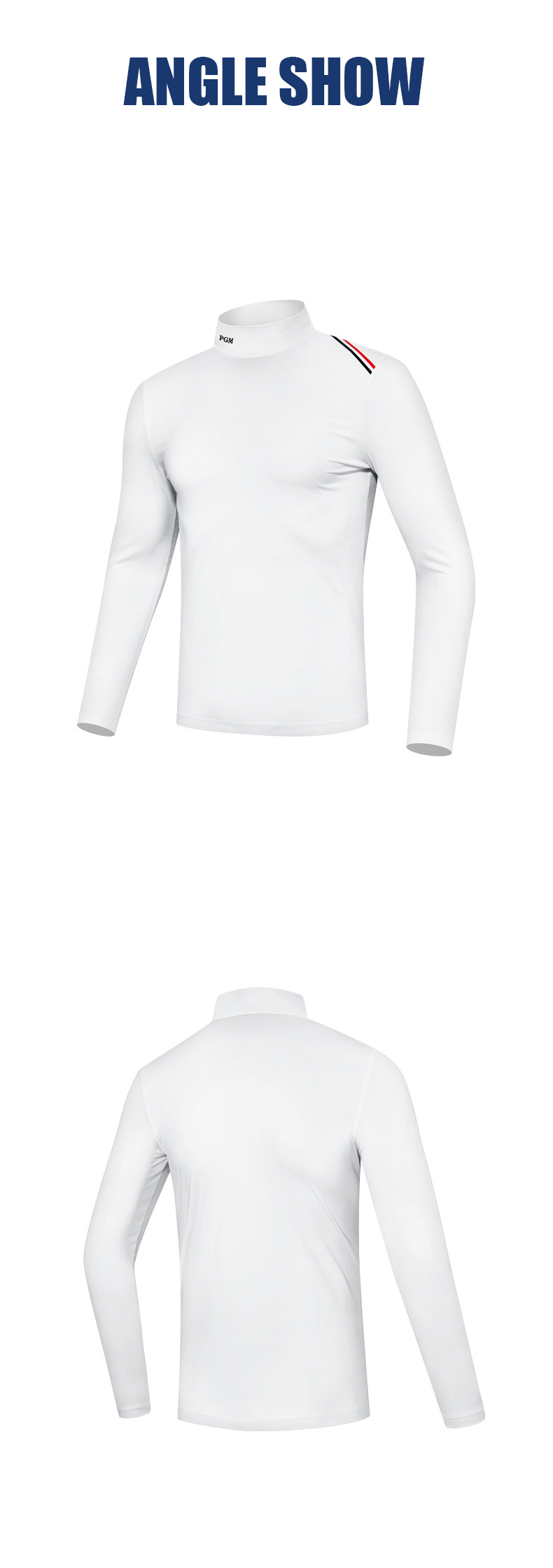 PGM YF490 men plain white golf shirts high quality long sleeve golf