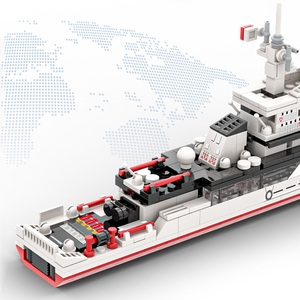 Hải quân quân quân loạt loại 081 khối xây dựng mô hình thiết lập 3523 moc bộ phận Đồ chơi điện tử cho bé trai hải quân 081 mỏ biện pháp đối phó tàu - Product Image 5