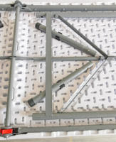 Table pliante en plastique blanc de 4 pieds, design pliable pour économiser de l'espace, pour la maison et le jardin
