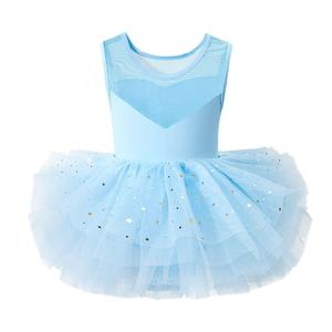 Body da Balletto Senza Maniche con Paillettes e Tulle, Abito <span class=keywords><strong>Tutù</strong></span> per Ballerine, Costume da Scena per Ragazze, Outfit per Compleanno - Product Image 5