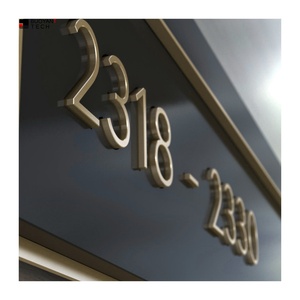Electronic <b>LED</b> Door Room <b>Number</b> Signs for Apartment With Touch Doorbell House <b>Number</b> Plate House <b>Numbers</b> With Light - Product Image 3