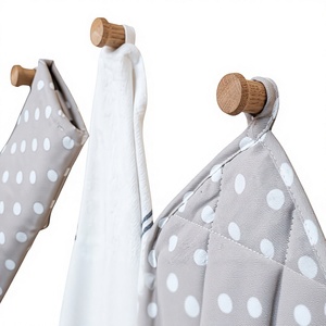 Gant de cuisine matelassé en coton avec poignée en liège, résistant à la chaleur, pour la cuisson et la manipulation des casseroles - Product Image 1