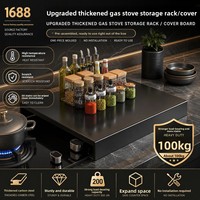 Support de rangement pour plaque de cuisson de cuisinière à gaz, support métallique, capacité de 100 kg, acier au carbone robuste, étagère de comptoir de cuisine, résistant à la chaleur, sans installation