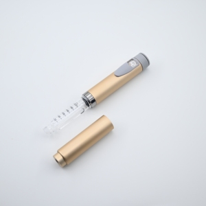 Nouveau <span class=keywords><strong>stylo</strong></span> <span class=keywords><strong>injecteur</strong></span> d'<span class=keywords><strong>insuline</strong></span> en métal noir réutilisable 0-60 UI avec étui pour cartouches de 3 ml - Product Image 4