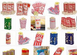 Bolsas de Papel Kraft Marrón para Palomitas de Maíz, con Logotipo Personalizado Impreso, Ecológicas, Reciclables, Resistentes a la Grasa, de Grado Alimenticio, para Cine y Cine en Casa - Product Image 3