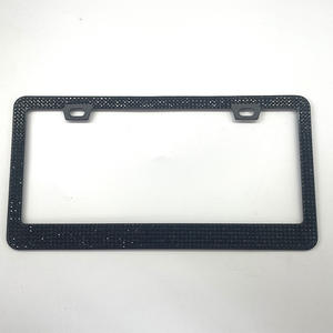 Marco para Placa de Matrícula con Incrustaciones de Cristales, Estándar Estadounidense, Marco de Acero Inoxidable, Marcos Personalizados para Placas de Matrícula - Product Image 5