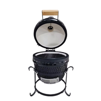 Barbecue Kamado en céramique de 13 pouces, barbecue à charbon de bois, barbecue d'extérieur pour la cuisine en plein air