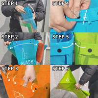 Seau en plastique pliable portable, boîte de rangement, poubelle de voyage pour la cuisine, l'extérieur, l'organisation de la maison avec panier de rangement