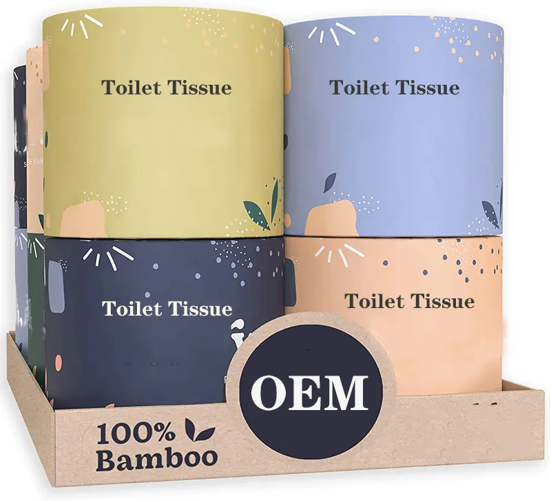 100% туалетная бумага из бамбуковой целлюлозы, 2/3 слойная туалетная бумага с тиснением на заказ, оптовая продажа