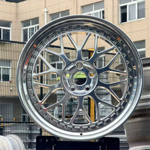 Juego de 2 Ruedas Forjadas de 5 Orificios con Borde Profundo, Acabado Plateado Pulido, 5x112 5x127 5x114.3, para Autos de Carreras Corvette <span class=keywords><strong>Chevelle</strong></span> - Product Image 3