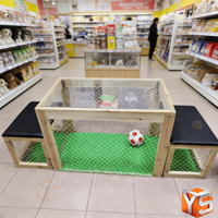 ZDYS Machine de jeu de football de table en métal pour deux joueurs avec support en anglais pour centres commerciaux et prise UE