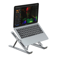 Support portable réglable en aluminium et silicone léger et durable pour ordinateur portable et tablette