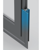 Fenêtre à battant en verre trempé double vitrage, style minimaliste, pour villa, hôtel, maison, profil en alliage d'aluminium durable