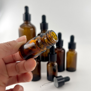 Tinh dầu bao bì 5ml 10ml 15ml 20ml 30ml 50ml100ml rõ ràng màu xanh lá cây màu xanh hổ phách chai thủy tinh nhỏ giọt với nắp <span class=keywords><strong>childproof</strong></span> - Product Image 2