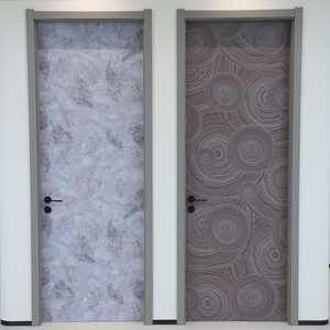 ผลิตที่ลิเซน ดีไซน์ใหม่ สีสันหลากหลาย ขนาดกว้าง 600/700/800/900/1000 มม. แผ่นปิดผิวประตูเมลามีนขึ้นรูป HDF MDF - Product Image 4