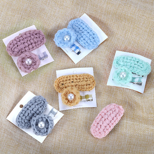 Hair style <span class=keywords><strong>s</strong></span> assorted elegant exquisite and beautiful design cute style for girls and women made up handmade free shipping knitted cli - Product Image 2