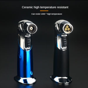 Encendedor de cigarros a prueba de viento de nueva generación, llama azul de impacto directo, aleación de Zinc, butano, recargable, inflable, Gram, antorcha de Metal Jet - Product Image 4