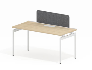 Escritorio de Oficina Modular Convertible para 4 Personas, Panel Extensible, Mueble de Oficina con Acabado en Madera, Altura Ajustable - Product Image 5