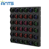 Luz LED de matriz RGB 4 en 1 de 36x12W, 200W, DMX, con efecto estroboscópico y de pared para DJ, escenarios y clubes