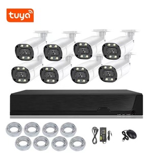 투야 CCTV 카메라 키트 IP 카메라 내장 마이크 인간 및 차량 감지 4 8 채널 세트 4mp 6mp 8mp AI <span class=keywords><strong>NVR</strong></span> <span class=keywords><strong>POE</strong></span> 카메라 키트 - Product Image 5