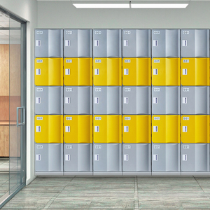 Système de casiers intelligents Toppla Home Furniture : Armoire de rangement pour chaussures en plastique avec serrure électronique, casiers de gym assemblés - Product Image 4