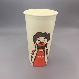 Gobelets en papier jetables personnalisés, imperméables, biodégradables, 12, 16, 22, 30 oz, pour thé froid à emporter, jus, café glacé, cola, boissons à emporter, avec couvercles - Product Image 6