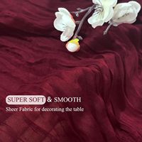Lot de 6 chemins de table en gaze de coton pour la maison, style bohème, transparents, 21x118 pouces, MOQ6