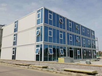 Bâtiment de bureau modulaire préfabriqué en conteneurs à deux étages, étanche et à assemblage rapide