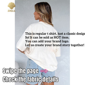 Luluxixiyaya Thả Vai trọng lượng nặng Hông Chiều dài thường xuyên quá khổ lỏng phù hợp với kích thước lớn Ins 250 GSM t Áo sơ mi - Product Image 2