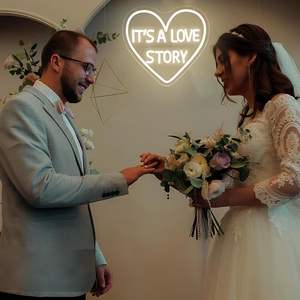 <span class=keywords><strong>C</strong></span>'<span class=keywords><strong>est</strong></span> une <span class=keywords><strong>histoire</strong></span> <span class=keywords><strong>d</strong></span>'<span class=keywords><strong>amour</strong></span> enseigne au néon pour <span class=keywords><strong>d</strong></span>écoration murale Dimmable mariage LED enseigne au néon coeur <span class=keywords><strong>d</strong></span>écor pour fiançailles anniversaire fête de mariage - Product Image 5