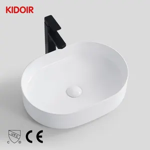 Kidoir ceramic sanitary wares modern counter bathroom sink art hot sale surface wash basin price in bangladesh