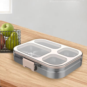 2025 Boîte à lunch Bento isolée 304 Boîte <span class=keywords><strong>Tiffin</strong></span> en acier inoxydable pour adultes Conteneur de nourriture chauffant sans BPA Boîte à lunch en métal pour adultes - Product Image 2