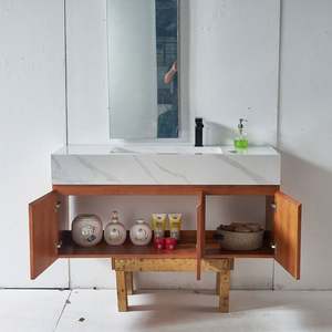 Meuble de salle de bain tendance avec miroir LED, nouveau meuble de salle de bain étanche de fabricant professionnel avec lavabo - Product Image 2