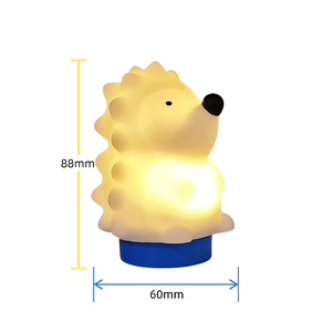 Venta caliente Mini luz de noche para niños Linda luz de noche LED erizo luz de noche decoración del hogar-Uso del dormitorio del bebé - Product Image 5