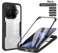 Étui de protection intégral à 360 degrés pour téléphone Xioami MI 17T Pro/MI 17T, transparent en TPU + acrylique + PET, avec protection d'écran avant