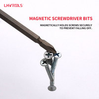 LJ-66 10 embouts de tournevis Phillips magnétiques 110 mm en acier S2 à oxyde noir PH2, double embout avec support, pour bricolage industriel et OEM