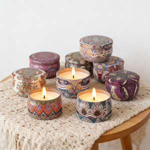 Heat Resistant <b>Candle</b> Fragrance Jars Luxury Empty Containers With Lids And Boxes For Wax Filling Sample Evaluation Program - Product Image 4