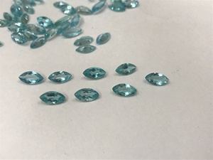 Pierres précieuses Apatite naturelles, couleur bleu néon, pierre taillée, 1 pièce - Product Image 2